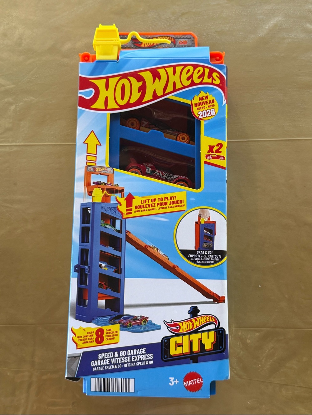 Hot Wheels City Speed & Go Garage Playset 2026 New Sealed 2 Cars